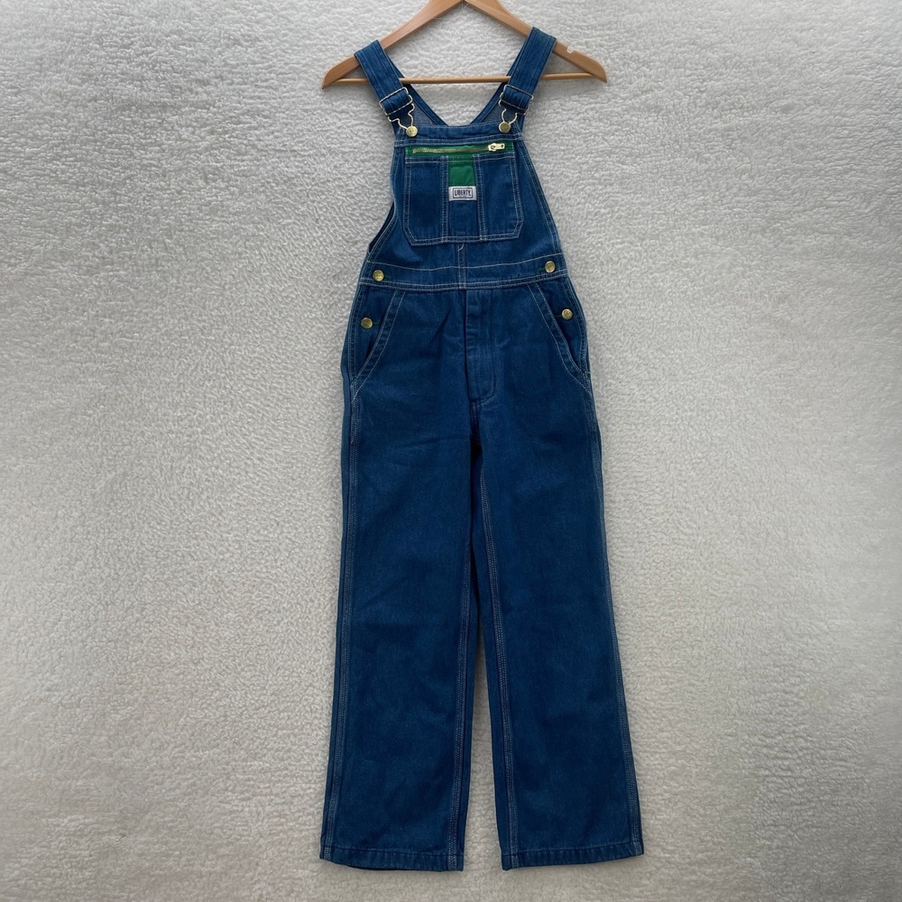 Liberty Overalls Youth 10R Blue Denim Bibs Workwear Farm Outdoor Western Ranch